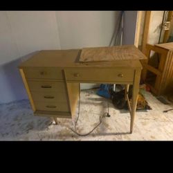 Antique desk sewing machine