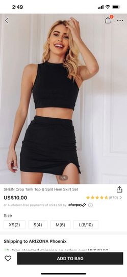 Two piece black skirt