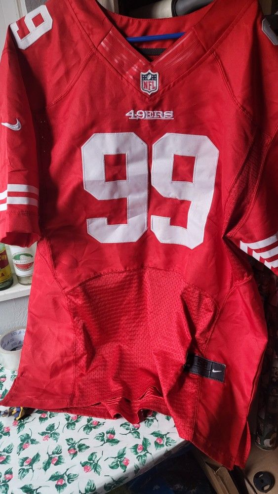 Nike Mens San Francisco 49Ers Buckner 99 NFL On Field Jersey size 52