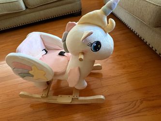 Unicorn Plush Rocking Horse for Toddlers
