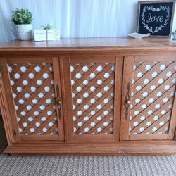 Gorgeous Vintage Wood Buffet For SALE 