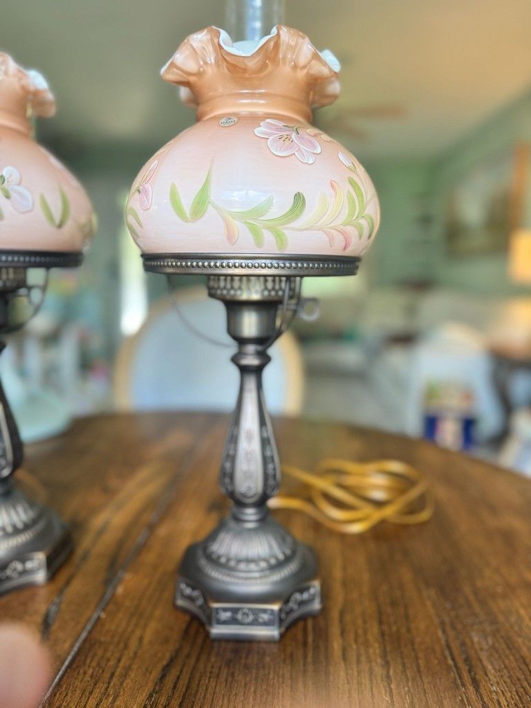 Fenton Lamp On Sunset Overlay