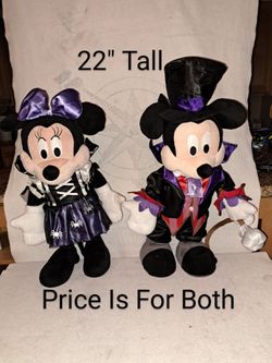 Mickey And Minnie Mouse Halloween Door Greeters In Excellent New Condition Both For 1 price