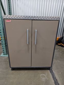 Coleman Two-Door Storage Cabinet with Tan Top
