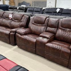 Double Reclining Sofa And Love Seat Combo On Sale Now !