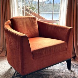 Gorgeous Pair Of Vintage Burnt Orange Chairs