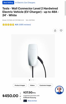 Sealed NEW Tesla Wall Charger