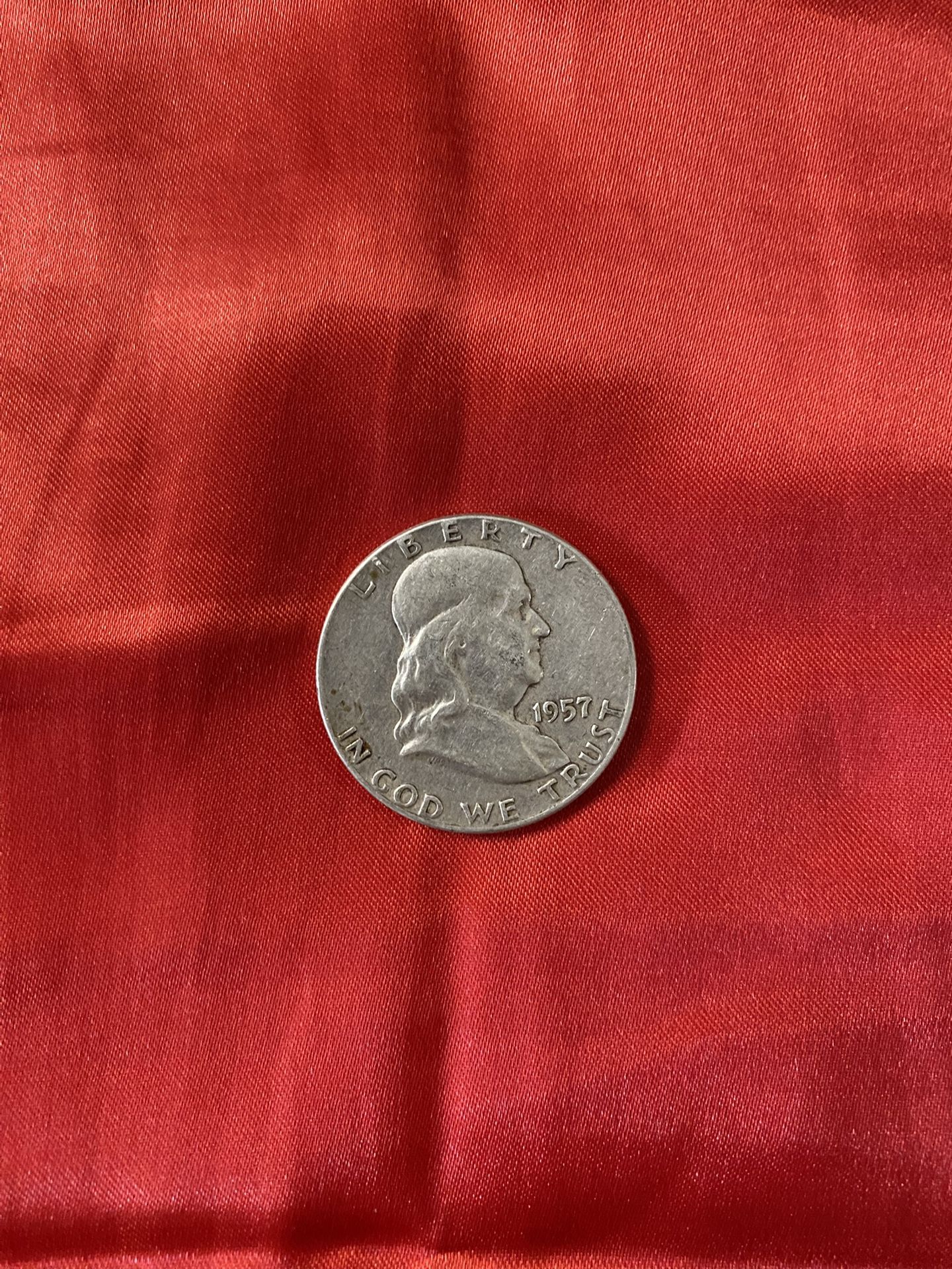 1957 Silver Ben Franklin Half Dollar
