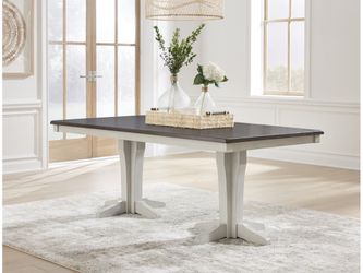 Gray/Brown Dining Table