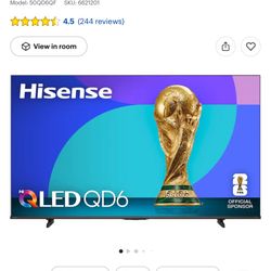 Moving Flash Sale- Hisense 50” QD6 Series Hi-QLED 4K Smart Fire TV (2025 Model)
