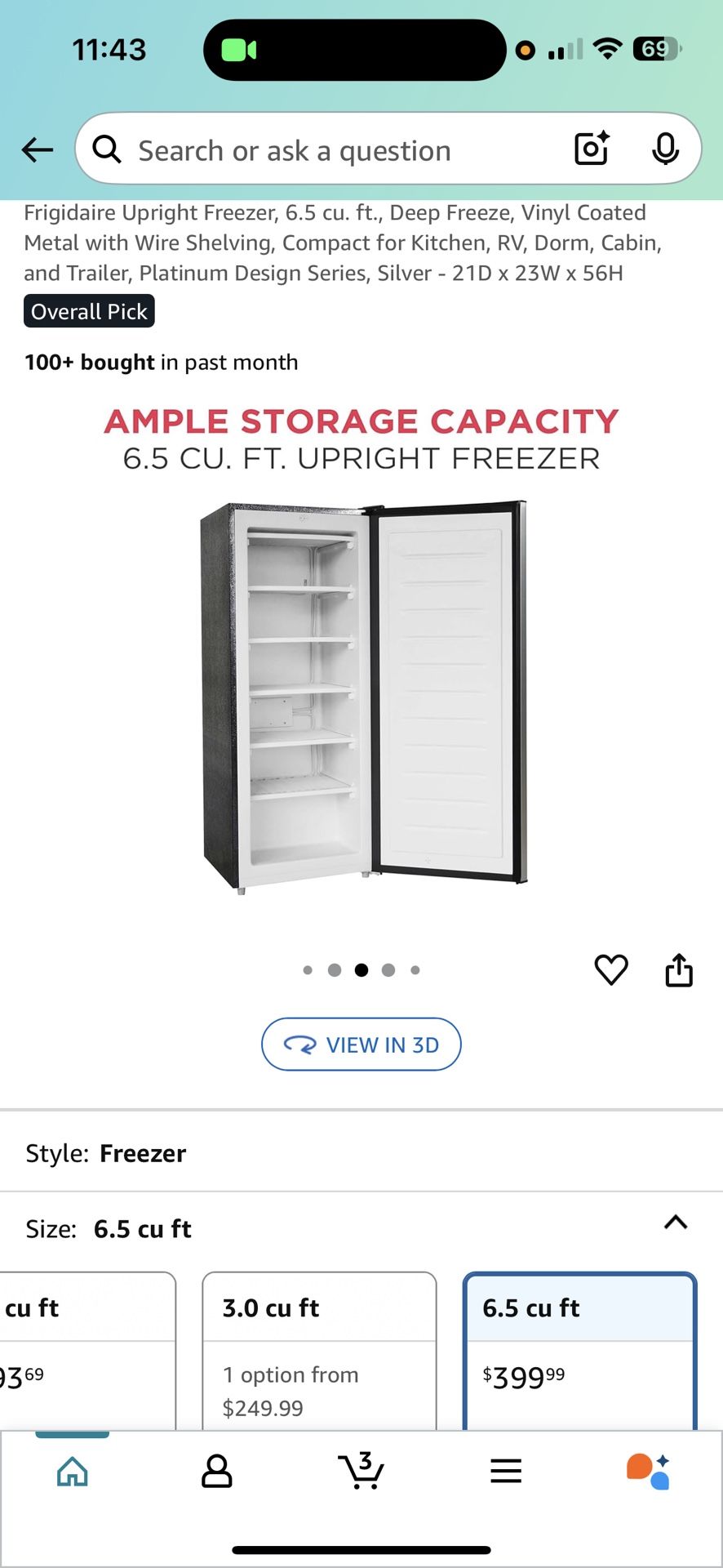 Frigidaire Freezer Like New