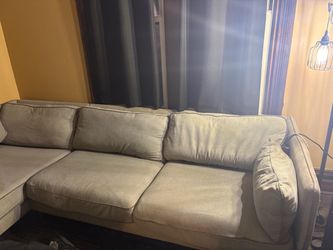 Gray sectional couch