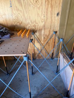 Bora 30 in. x 48 in. x 96 in. Steel Centipede Work Support Sawhorse with Accessories