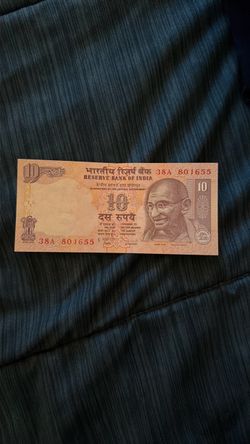 Indian 10-rupee banknote