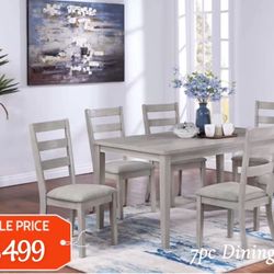 7 Pc Dining Table 