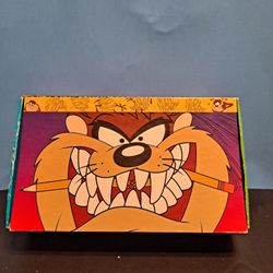 Looney Tunes Tasmanian Devil Pencil Box Card Board Warner Bro.-$4.00