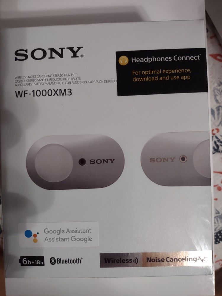 Sony WF-1000XM3 Bluetooth Noise Canceling In-Ear True Wireless Headphones Silver New Sealed