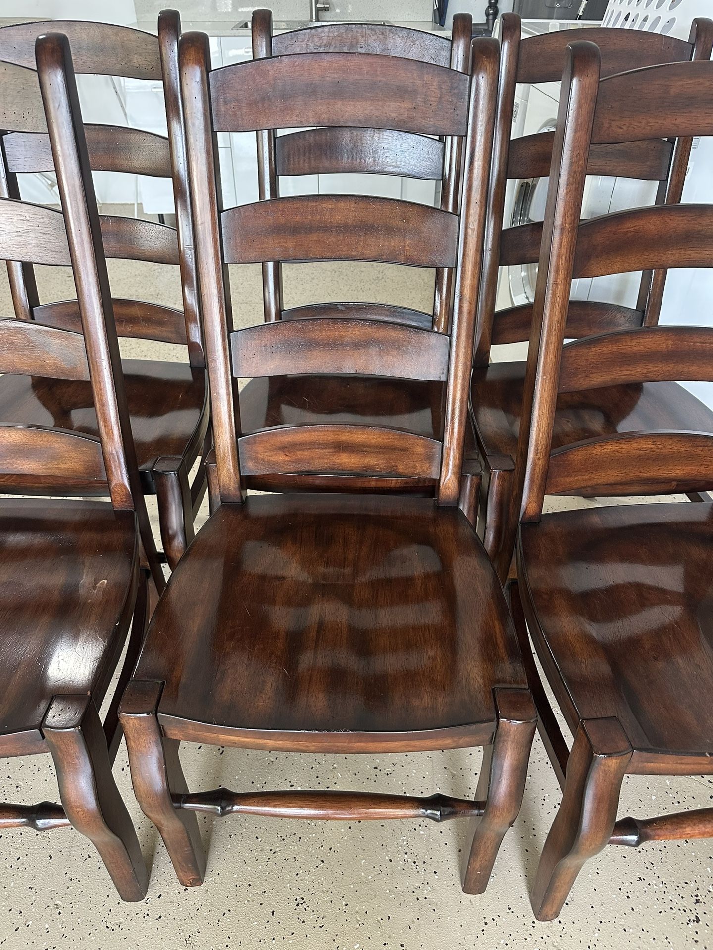 Pottery Barn Wynn Ladderback Dining Chair Set  of Six (6)  Chairs