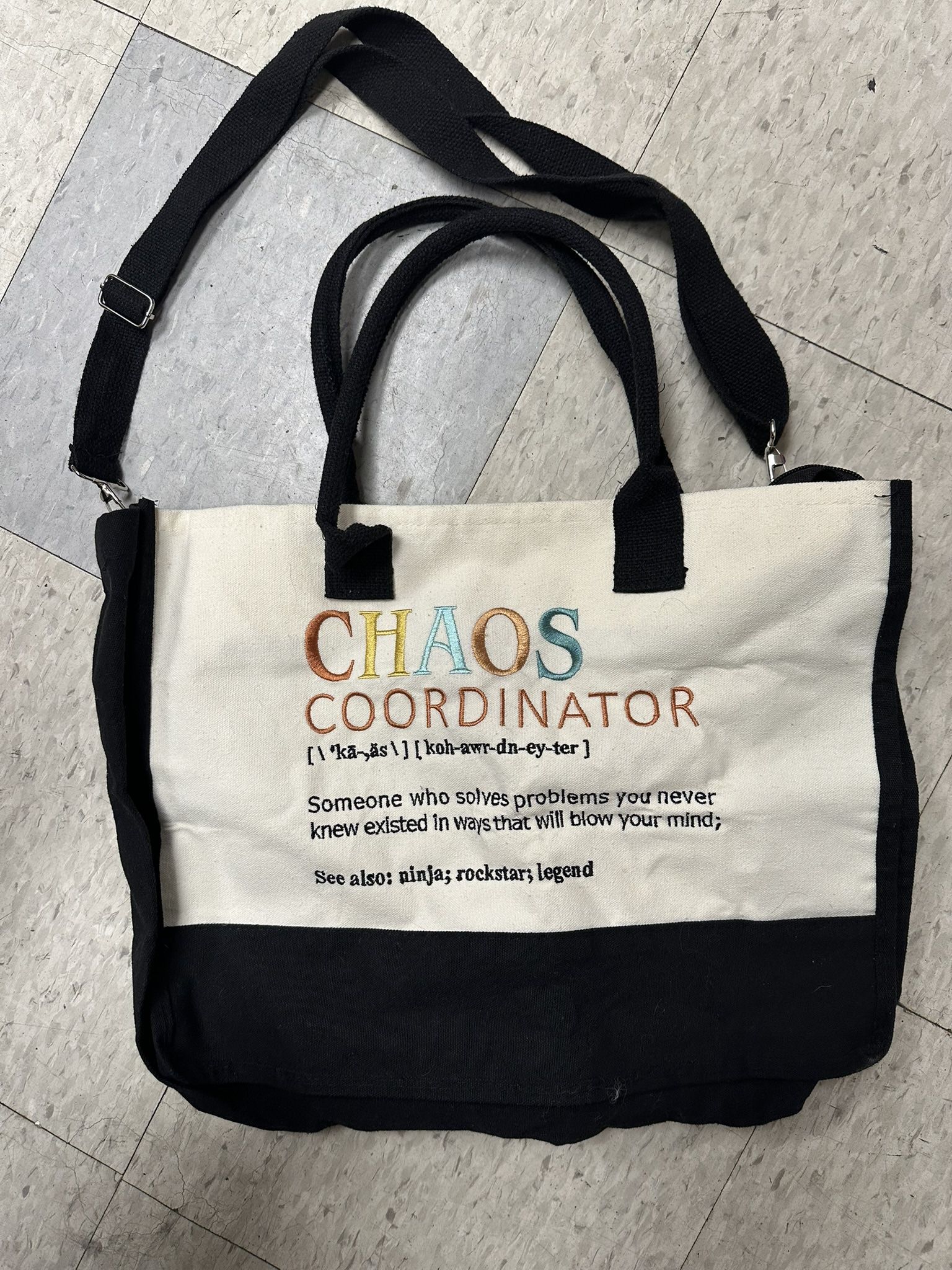 $5 Sale! Canvas Bag With Zipper