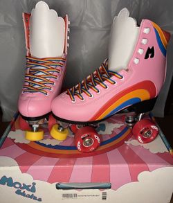 Rainbow Riders Pink Heart Roller Skates