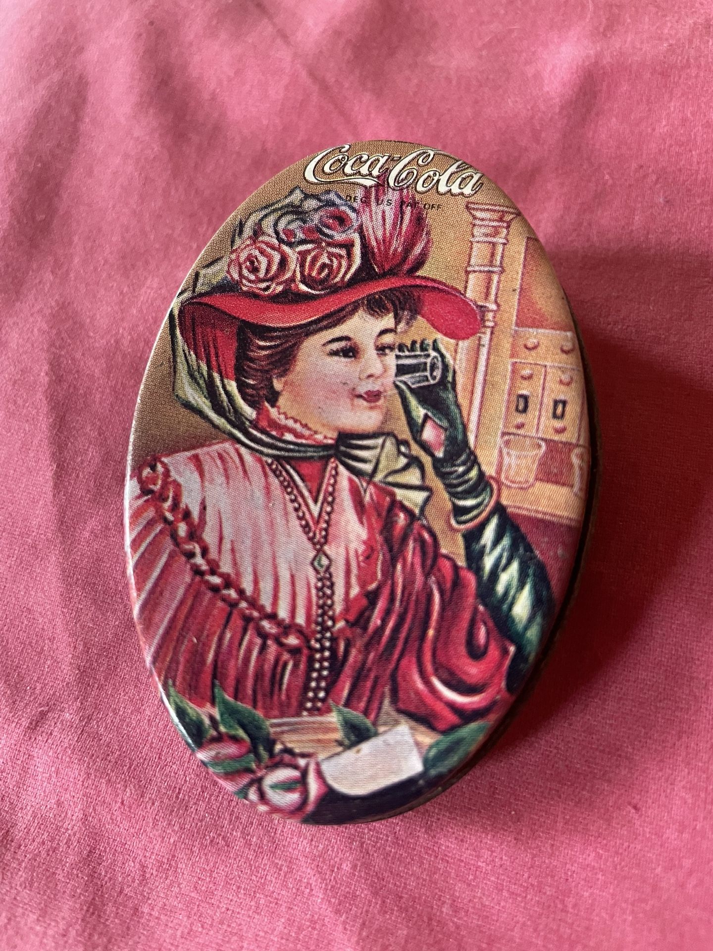 Vintage Coca Cola Sewing Container