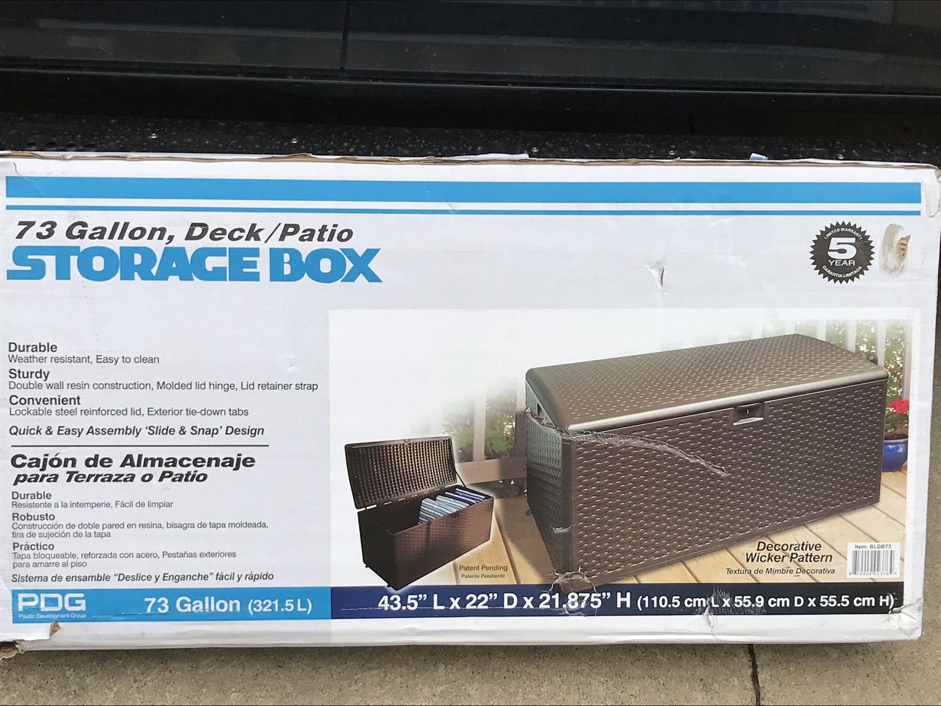 Outdoor storage box