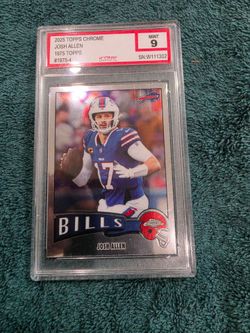 Josh Allen 2025 Topps Chrome 1975 Topps Graded Mint 9