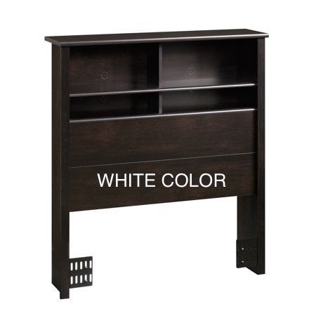 New white Twin Bookcase Headboard