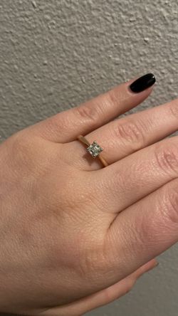 GIA Certified 0.71ct Asscher Cut Diamond Ring – VS2 H – 14k Rose Gold