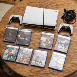 PS5 Slim 2TB Bundle – 8 Games, 2 Controllers – $700 OBO (Bundle Deal Only)
