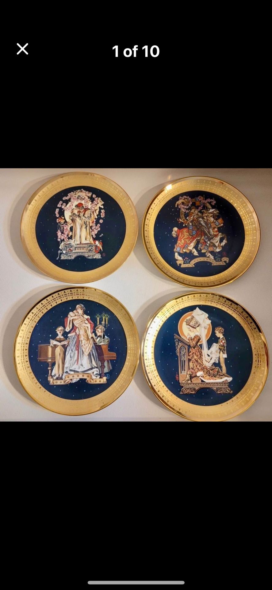 Royal Cornwall Classic Collection Complete Series Edition 4 Plate Set #9300