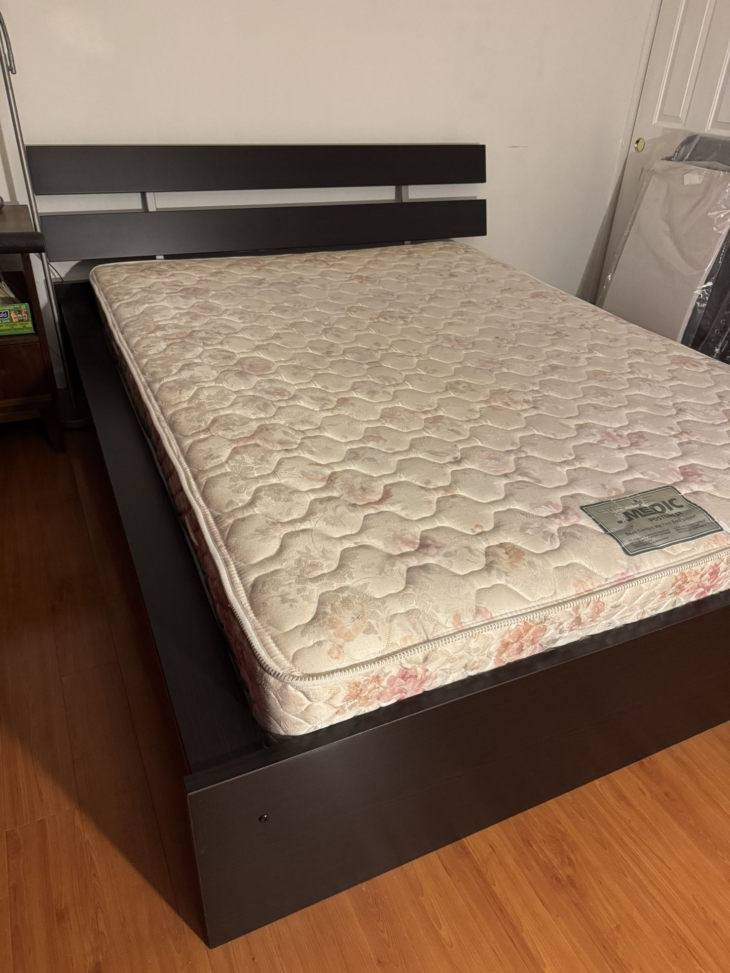 IKEA Queen Size Bed Frame and Mattress
