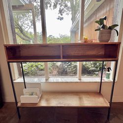 West Elm industrial storage console table