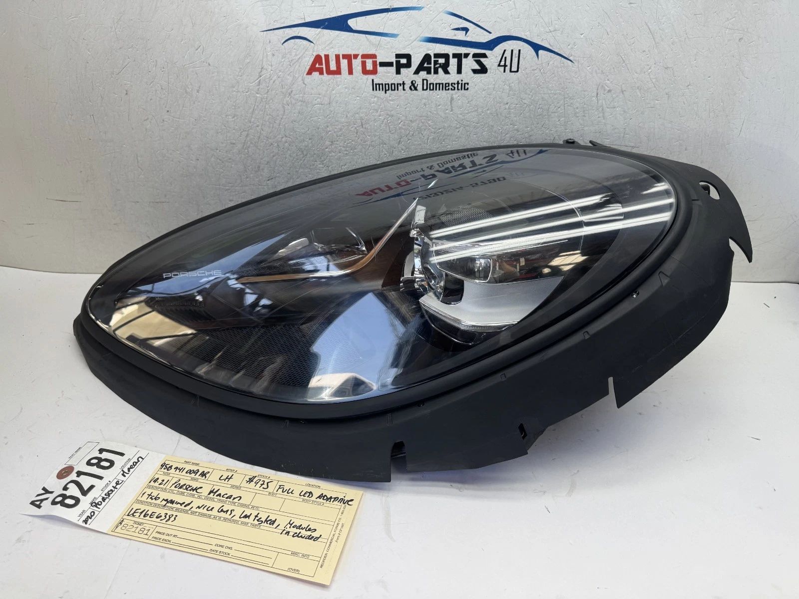 2019 - 2020 - 2021 PORSCHE MACAN LEFT DRIVER FULL LED ADAPTIVE HEADLIGHT OEM AY82181