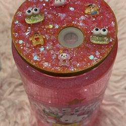 Hello Kitty Cute Pink Glittery Tumbler 