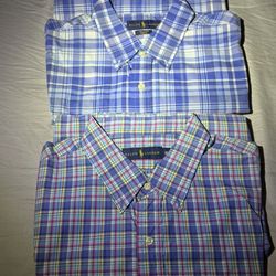 Polo Ralph Lauren Mens XL Classic Fit Plaid Button Down Shirts $50 each excellent/premium condition