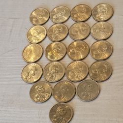 20 Sacagawea Golden Dollars Coins Collectibles 