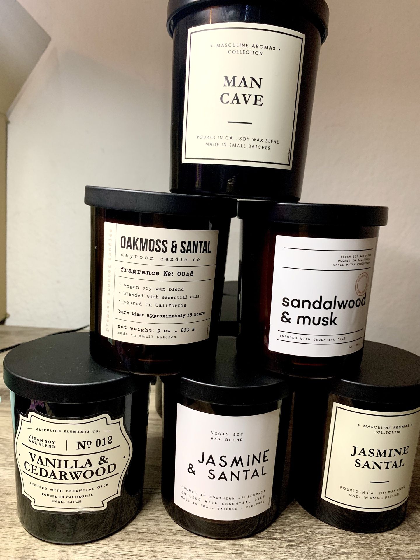 Masculine Aromas Collection 9oz Candles