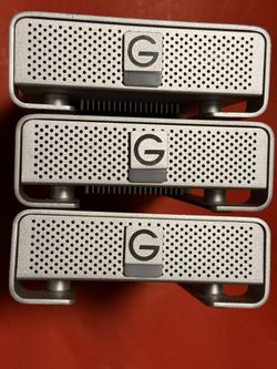 Lot of 2 G-Technology G-Drive 1TB each Desktop External HDD