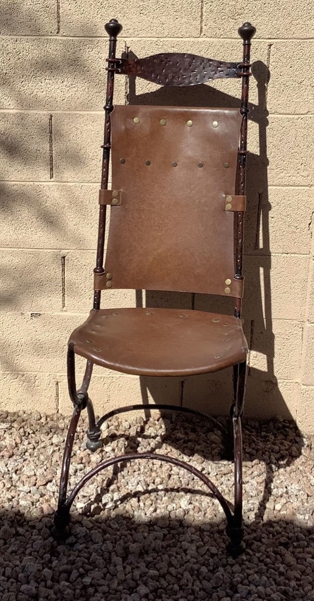 Stylish Leather Accent Chair