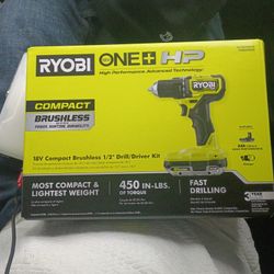 Ryobi 18 Volt Compact Brushless Drill Driver Kit