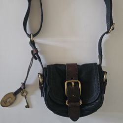 Vintage Fossil Emory Flap Shoulder Bag Crossbody, EUC