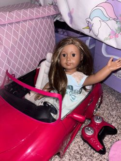 American doll w/car
