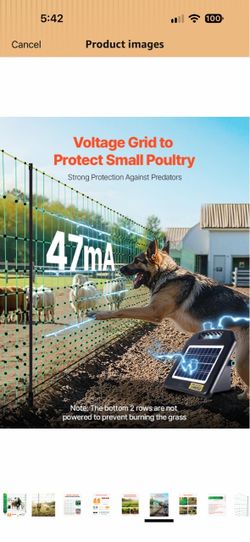 Solar Electric Fence Kit for Poultry