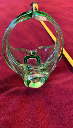 Vintage murano glass basket