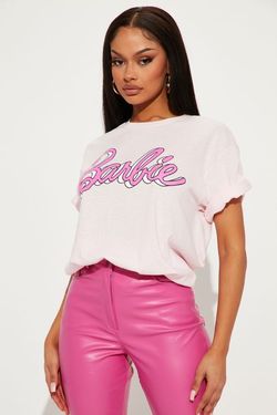 L Barbie Pinky Tee Fun Look