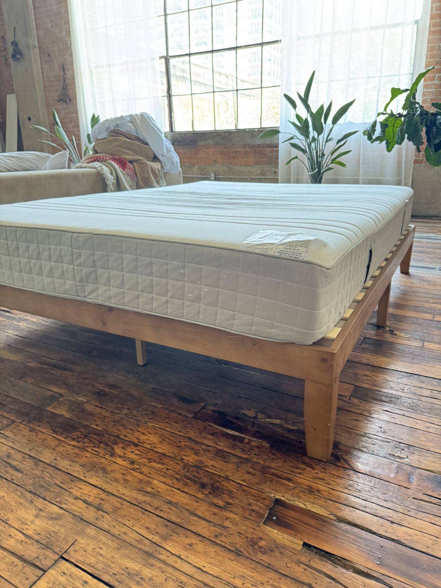 IKEA Queen Mattress and Bed Frame