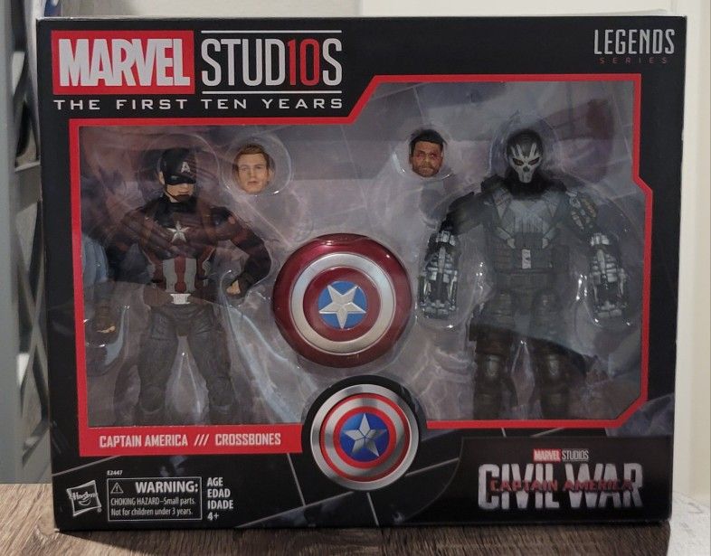 2016 Marvel Legends The First 10 Years Captain America & Crossbones Civil War Series 9 *NIB*
