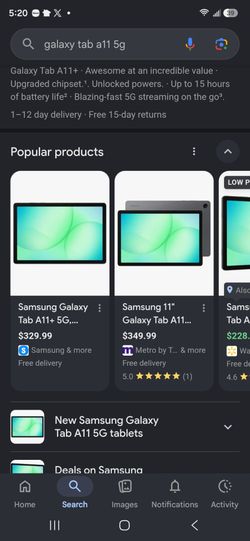 Samsung galaxy tab a11+5G