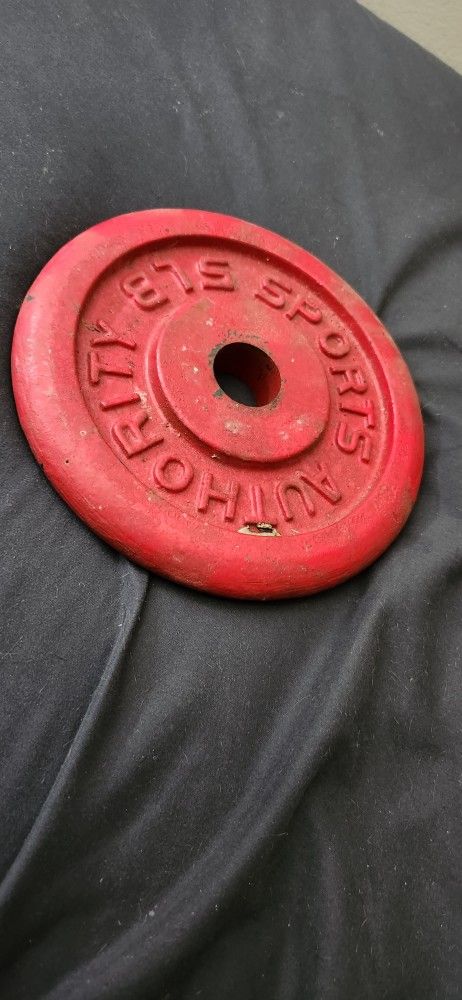 160 Lbs Of Weight Plates And A 25lb Bar